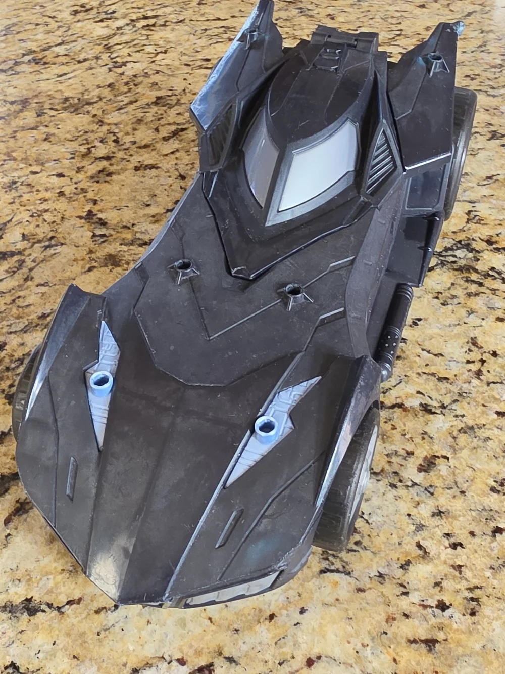 Mattel Batman Figure and Batmobile - Black, Gray, Yellow